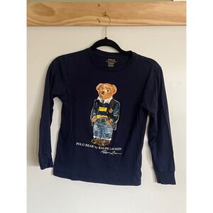 *SOLD! NOT FOR SALE!* Polo Ralph Lauren Bear Long Sleeve T-Shirt Navy Blue
